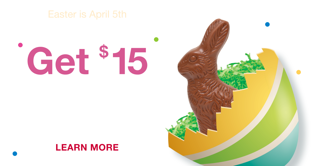 Spend $150+, get $15 digital coupon. Shop thru 4/5 and redeem digital coupon 4/9 to 4/19. Terms apply. Learn more