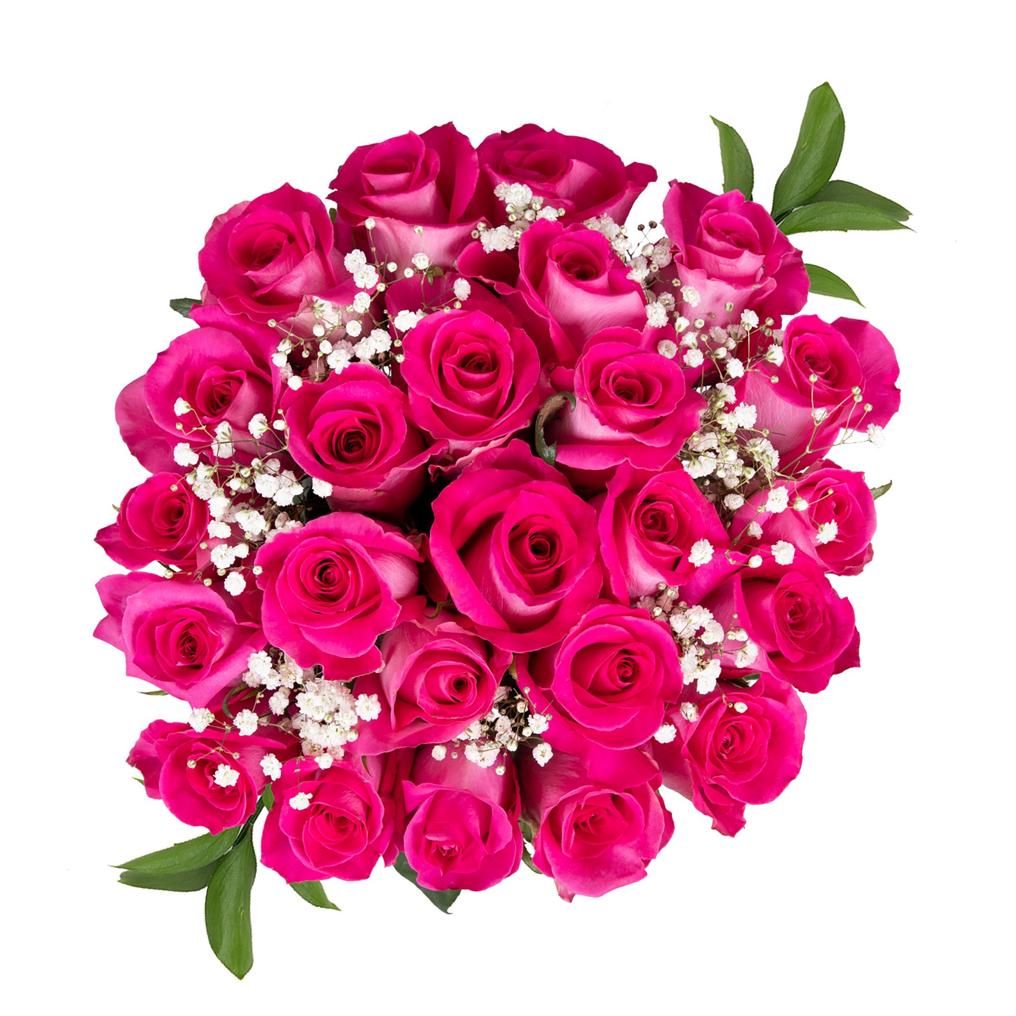 bright pink roses bouquet