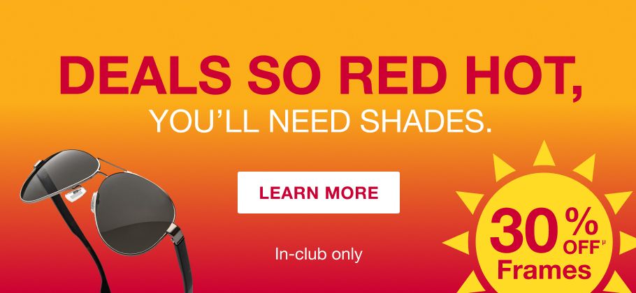 BJs Optical. Buy one get one free. Click here to learn more. In-club only.