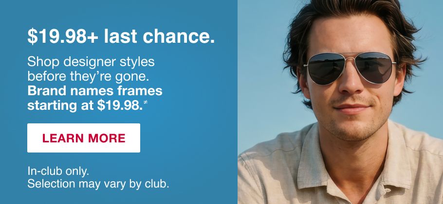 BJs Optical. Click here to learn more. In-club only.