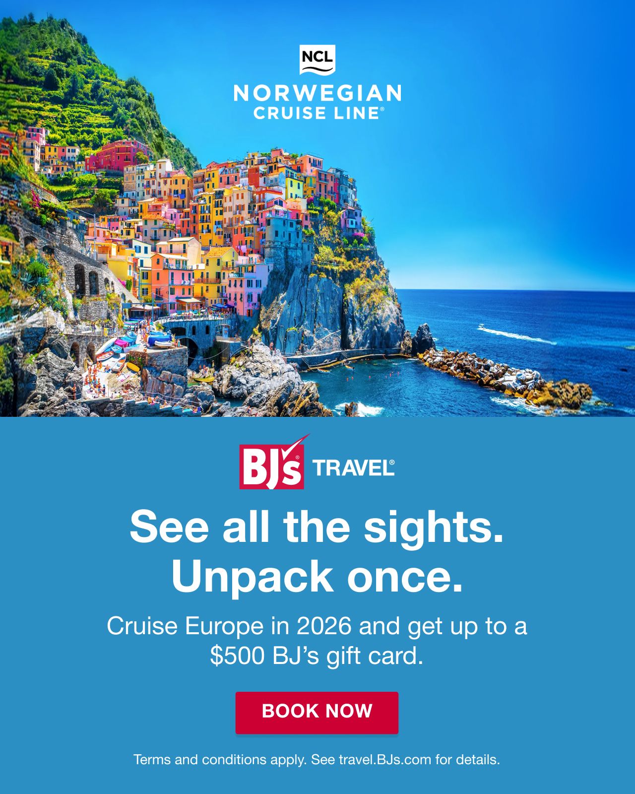 BJ's Travel. Terms and conditions apply. See travel.BJs.com for details.
