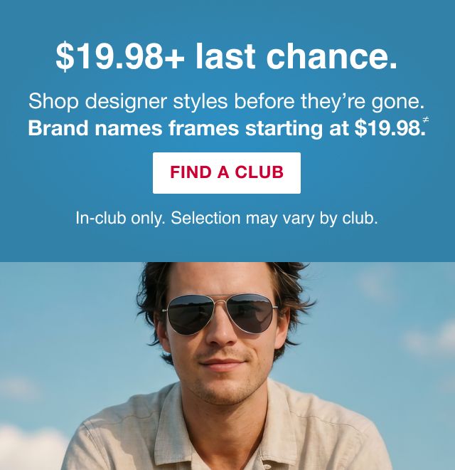 BJs Optical. Read more below. In-club only.