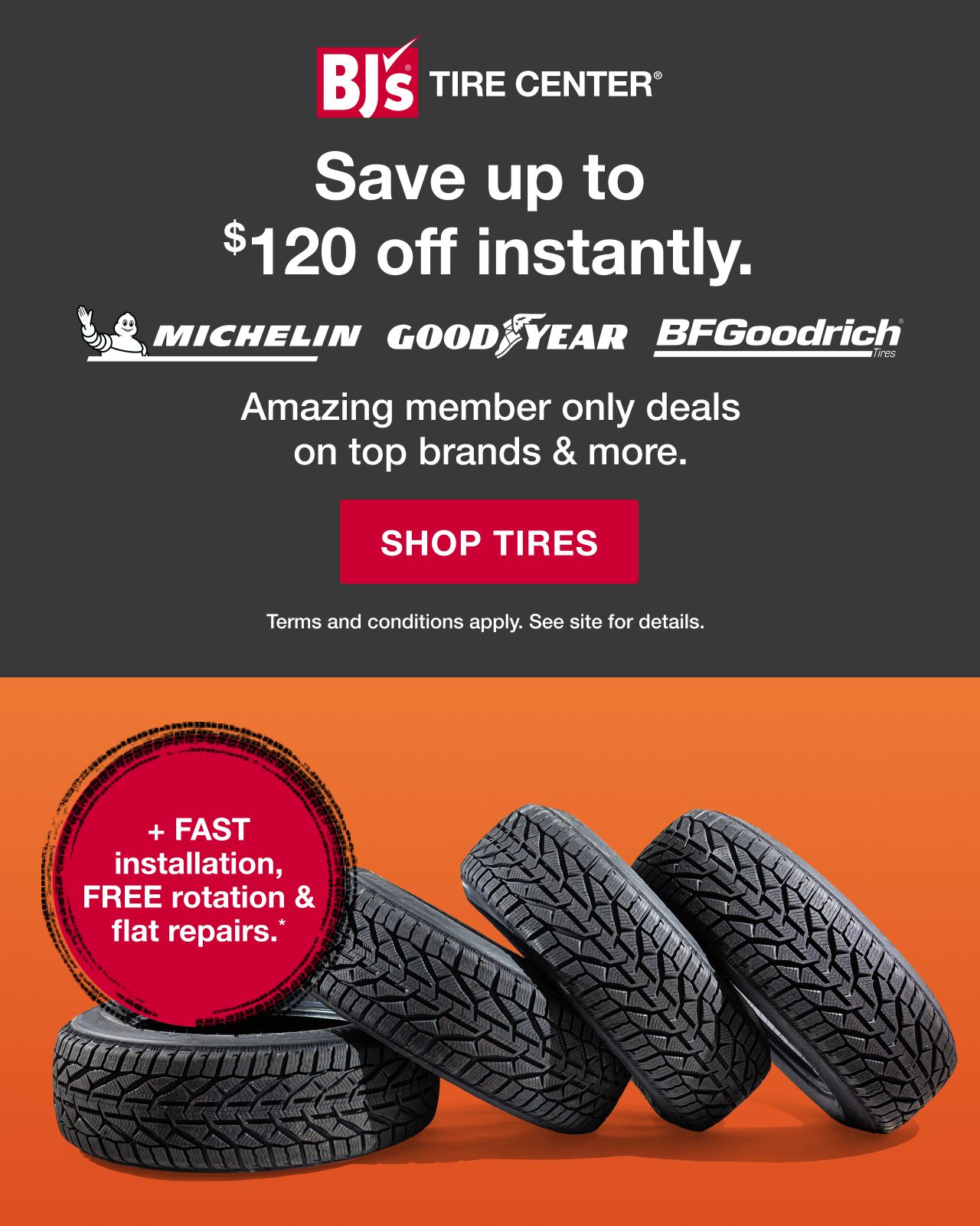 BJ's Tire Center. 