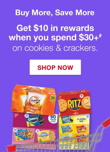 Buy more, save more. Spend $30+ on cookies and crackers. Get $10 in rewards. Terms apply. Shop now