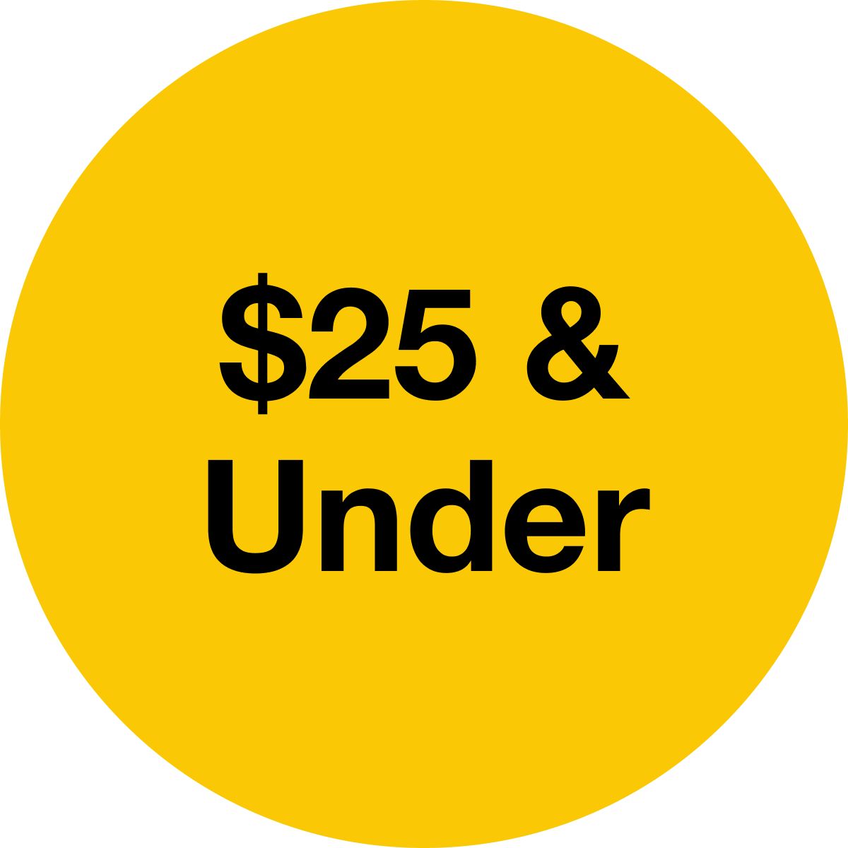 $25 & Under