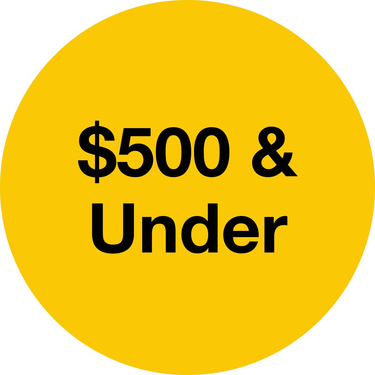 $500 & Under